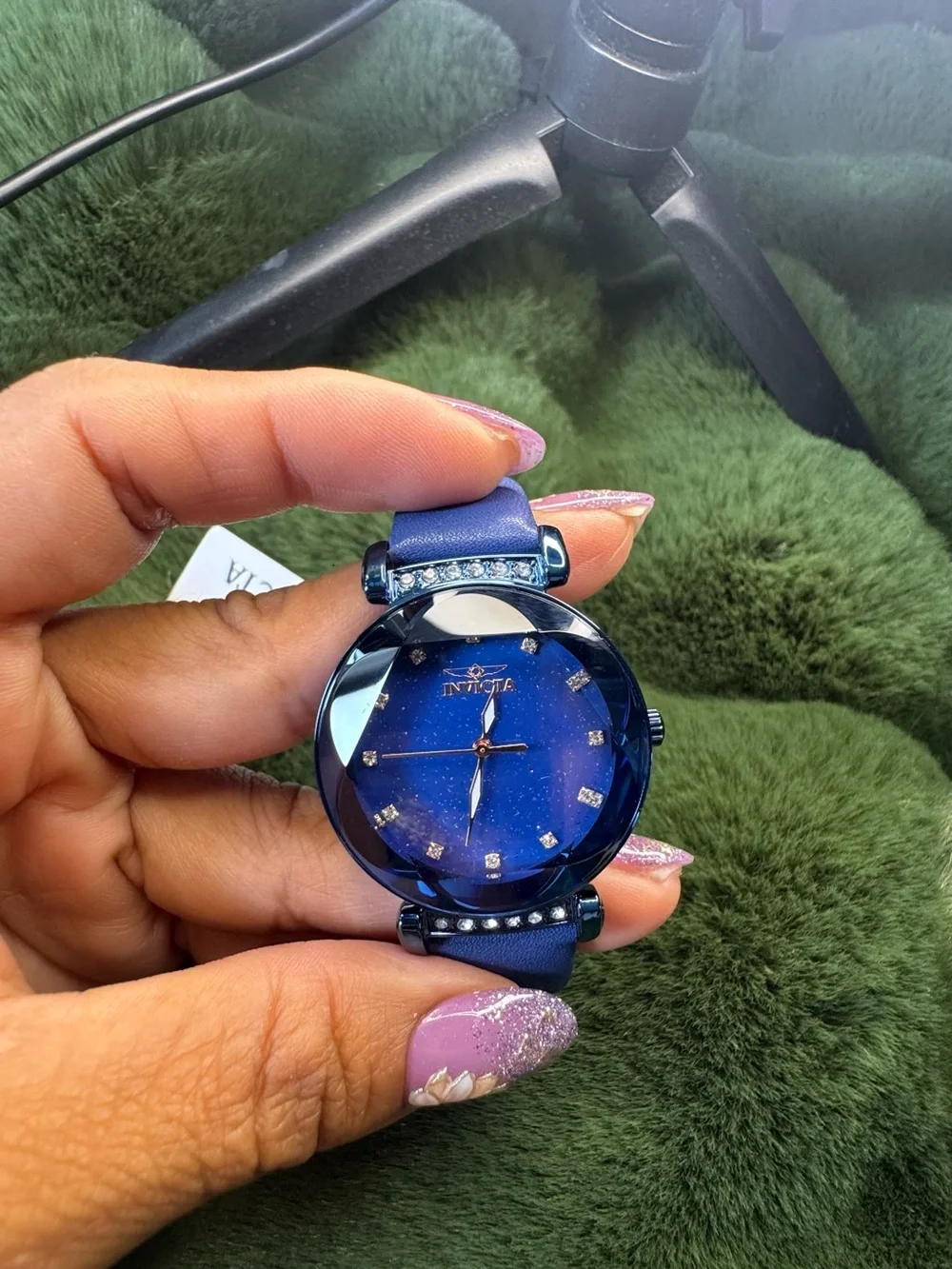 Invicta Blue and Gold Women's Crystal Accent Watch